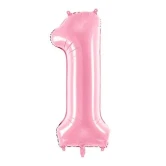 Folieballon tal 1 lys pink 86cm talballon