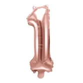 Folieballon tal 1 rosegold 35cm talballon