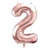 Folieballon tal 2 rosegold 86cm talballon
