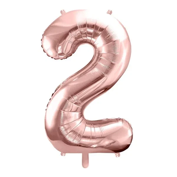Folieballon tal 2 rosegold 86cm talballon