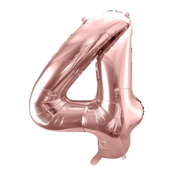 Folieballon tal 4 rosegold 86cm talballon