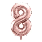 Folieballon tal 8 rosegold 86cm talballon