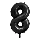 Folieballon tal 8 sort 86cm talballon