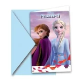 Disney Frozen fødselsdag invitationer med konvolutter 6 stk