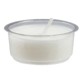 Fyrfadslys i klar kop miljøvenlig 4 timer hvid, 27 stk. stearinlys