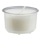 Fyrfadslys i klar kop miljøvenlig 7 timer hvid, 18 stk. stearinlys