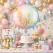 Gender reveal fest med rund folieballon Boy or Girl i pastel pink og blå, pyntet festbord og dekorationer
