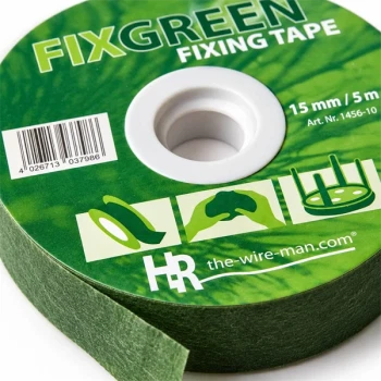 Close-up af grøn fixing tape 15 mm x 5 m til blomsterbinding og dekorationer