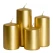 Bloklys guld mix, 4 stk. stearinlys