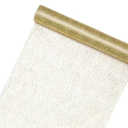 Bordløber Mesh guld 36cm x 9m festartikler