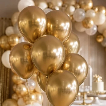 Guld Chrome Balloner som elegant festdekoration med ballonbue