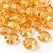 Close-up af guld dekorationssten 12 mm med flade sider og facetslebne kanter