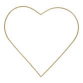 Metal Hjerte guld 25cm binderiartikler