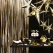 Lametta glimmerforhæng guld mat metallic 2,5m x 90cm nytår