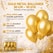 Infografik med guld metal balloner 30 cm 10 stk til fest og helium dekoration