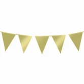 Vimpel guld mat metallic 6m festartikler