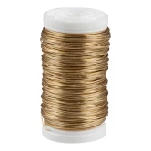 Myrtetråd / Metaltråd guld 0,5mm x 50m, 100g binderiartikler