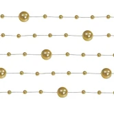 Perleguirlande guld 1,3m, 5 stk. festartikler
