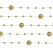 Perleguirlande guld 1,3m, 5 stk. festartikler