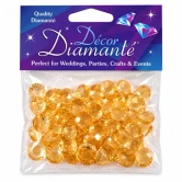 Guld pynte diamanter 12 mm – 28 g til bordpynt og festdekoration