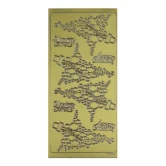 Stickers klistermærker Juletræer guld DIY