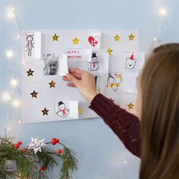 Stickers kalendertal til pakkekalender Stjerner guld 1-24 julekalender