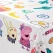 Close-up af Gurli Gris dug 120x180 cm med detaljer af Peppa Pig motiv og farverigt design til børnefødselsdag