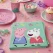 Gurli Gris servietter på festbord til børnefødselsdag med Peppa Pig tallerken