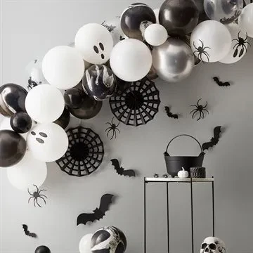 Ballonbue Halloween hvid/sort  halloweenpynt