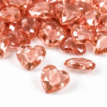 Hjerteformede pynte diamanter rosa guld med facetslebne kanter