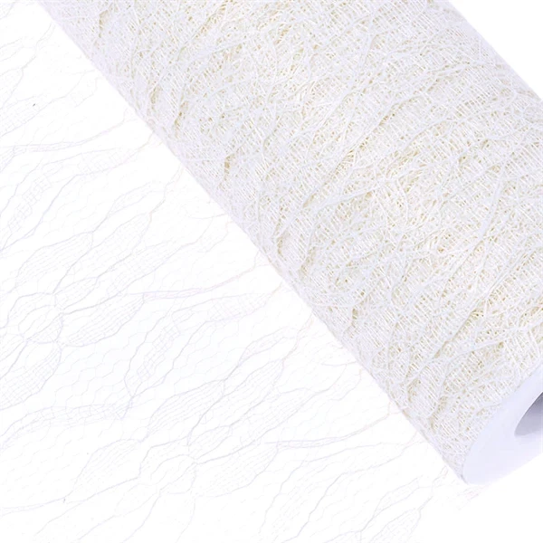 Bordløber Blonde hvid 30cm x 10m bryllup