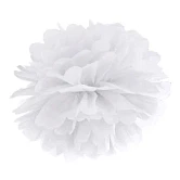 Pompon hvid 30cm. festartikler