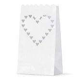 Lyspose Hjerte 26cm, 10 stk. bryllupspynt