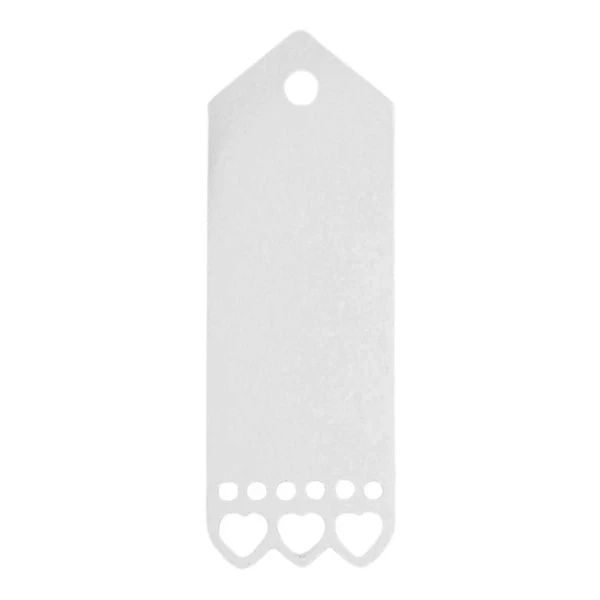 Manilamærker Hjertekant hvid 2,5cm x 7cm, 10 stk. bordkort