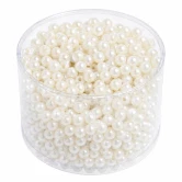 Hvide perler 8 mm – 300 g med ca. 1.200 dekorationsperler