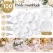 Hvide rosenblade 100 stk. i satin 3,5 x 4,5 cm til bryllup, konfirmation og bordpynt