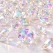 Close-up af iriserende dekorationssten 12 mm med facetslebet diamant-look