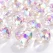 Close-up af iriserende hjerte diamanter med facetslebet overflade