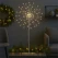 Firework Julestjerne på fod sølv 50cm, 120 LED-lys julebelysning