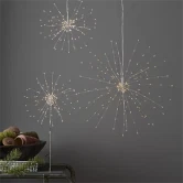 Firework Julestjerne på fod sølv 50cm, 120 LED-lys julelys