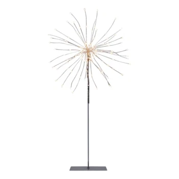 Firework Julestjerne på fod sølv 50cm, 120 LED-lys julepynt