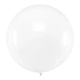 Kæmpe ballon rund klar/gennemsigtig 1m festartikler