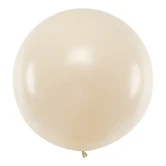 Kæmpe ballon rund beige pastel 1m festpynt