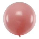 Kæmpe ballon rund gammelrosa pastel 1m festpynt