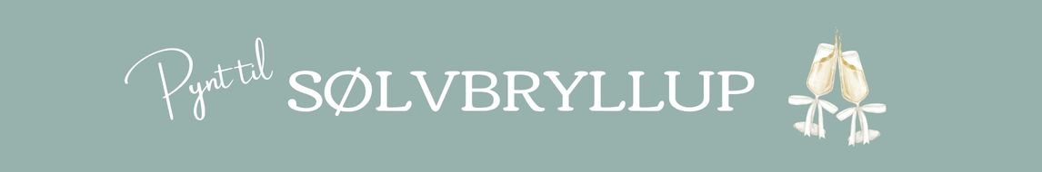 Sølvbryllup dekorationer