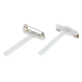 Corsage clips klar/hvid 5cm bryllup