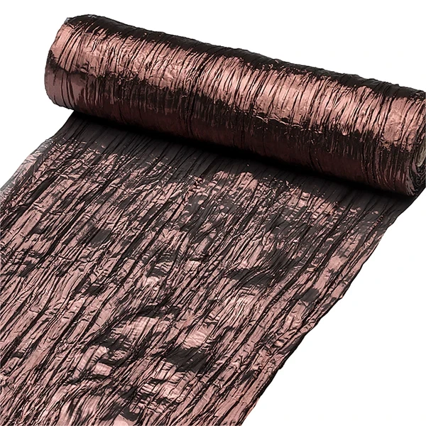 Bordløber Crinkled satin kobber 26cm x 10m borddækning