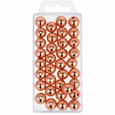 Kobber metallic perler 14 mm – 35 stk. dekorationsperler