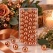 Kobber metallic perler 14 mm med blomster og dekorativ bordpynt