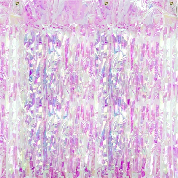 Lametta glimmerforhæng iriserende 2,5m x 90cm festartikler